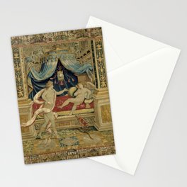 Antique 16th Century 'Venus & Cupid' Flemish Tapestry Stationery Card