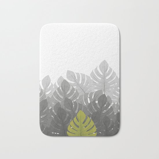Tropical leaves 03 Bath Mat