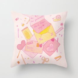 Love Letters to Yourself Throw Pillow