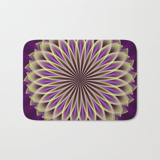 Magical geometric fantasy flower Bath Mat