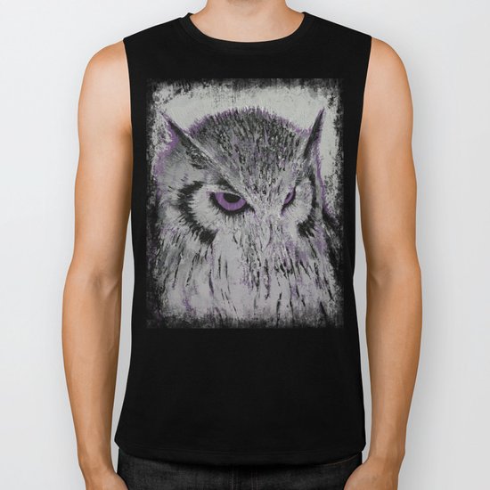 Violet Owl Biker Tank