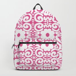 Spring Daisy Retro Lace Hot Pink Backpack
