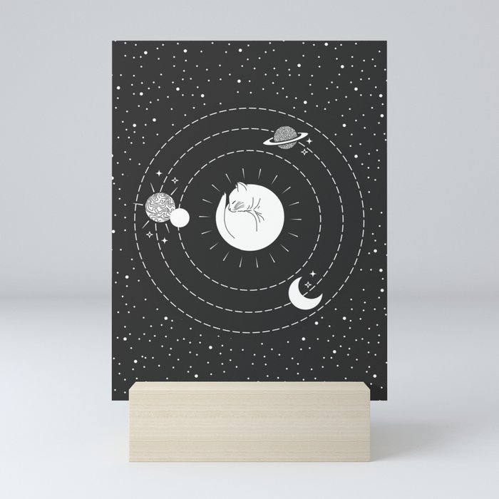 The Space Cat Mini Art Print