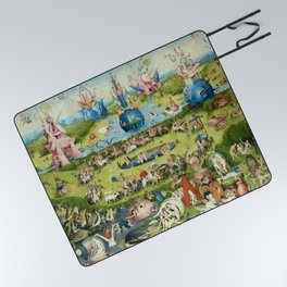The Garden of Earthly Delights by Hieronymus Bosch Picnic Blanket