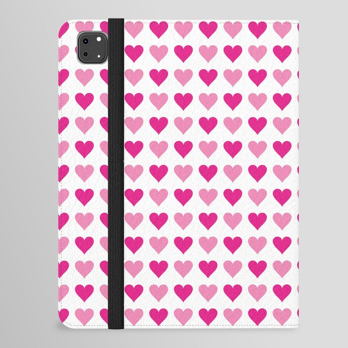 Pink Hearts No. 1 | Heart Pattern | Love Hearts | Patterns | Love | Romance | Valentines iPad Folio Case