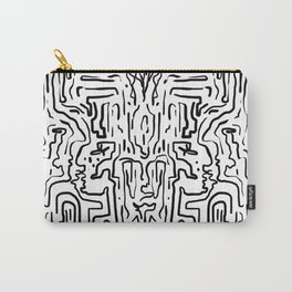 vaginal abstraction  Carry-All Pouch | Drawing, Ink Pen, Abstract, Illustration, Typography, Black And White, Ink, Pattern, Colored Pencil, Street Art 