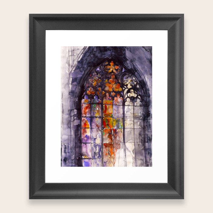 Stained glass Framed Art Print by takmaj Society6