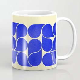 Blue mid-century shapes no8 Coffee Mug