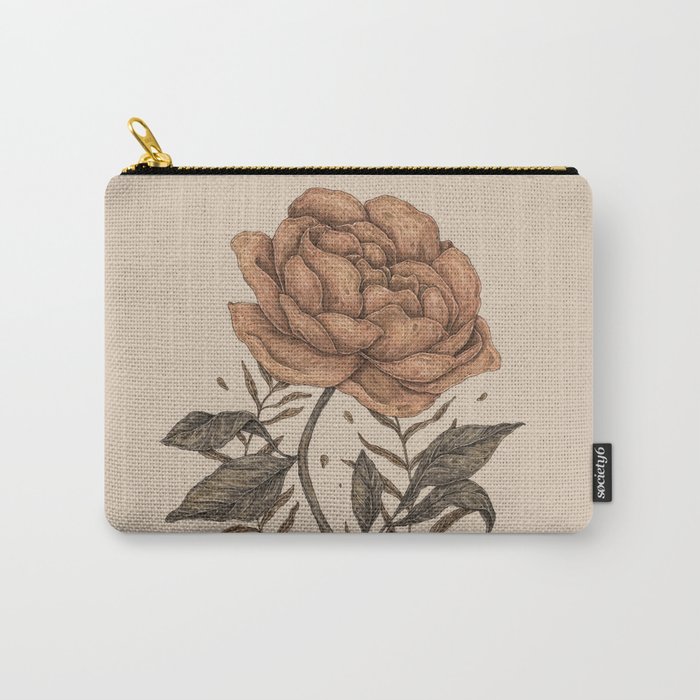 Peony and Ferns Carry-All Pouch