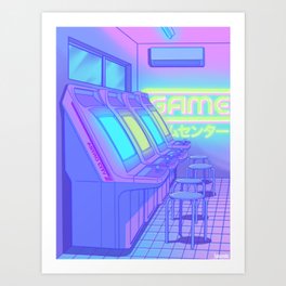 Midnight Arcade Art Print