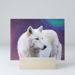 White Wolf Galaxy Mini Art Print