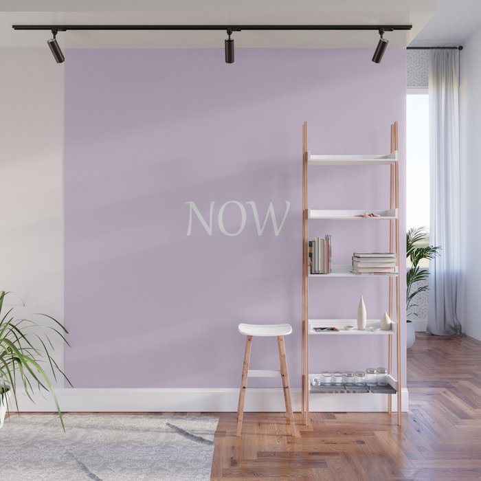 Now Orchid Bloom pale pastel solid color modern abstract illustration  Wall Mural
