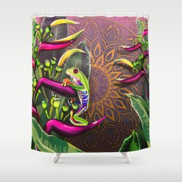 Red Eyed Tree Frog Shower Curtain