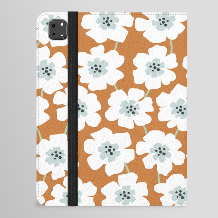 Baked Earth Floral Pattern iPad Folio Case