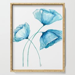 Blue Poppies Serving Tray