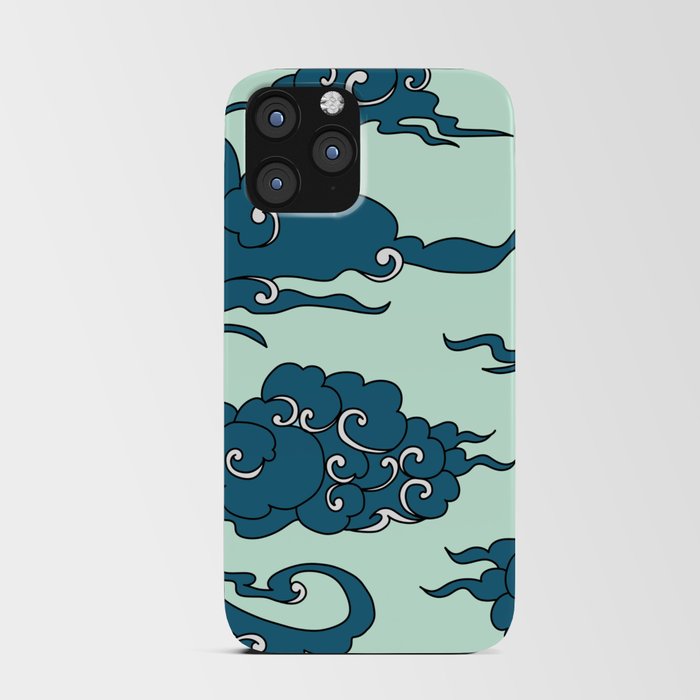 Japanese clouds pattern iPhone Card Case