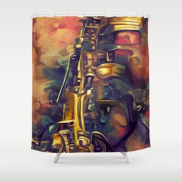 Tenor Saxophone Shower Curtain