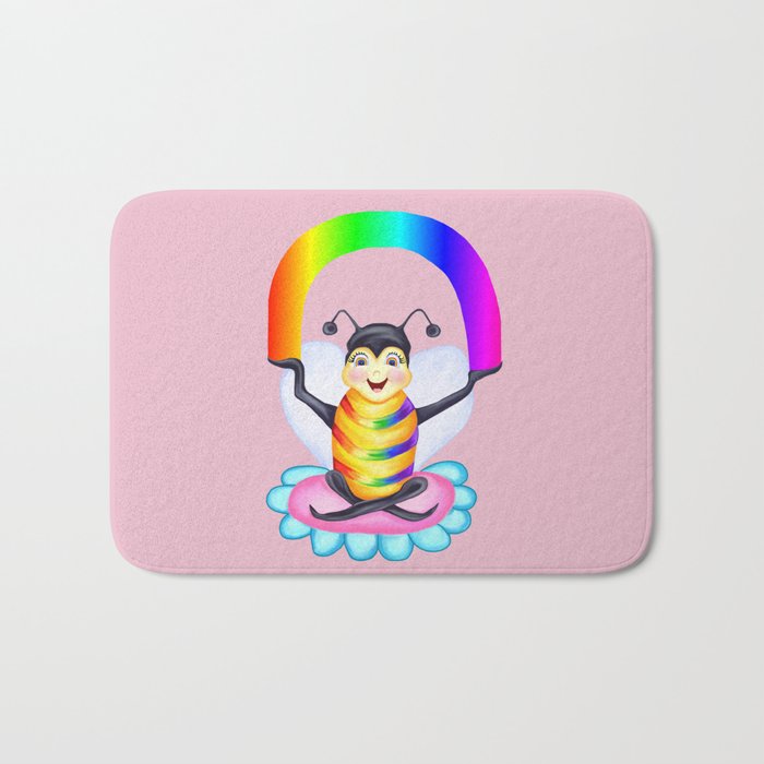 Rainbow Spectrum Bee  Bath Mat