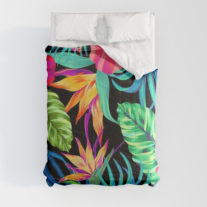 Drive You Mad Hibiscus Pattern Comforter