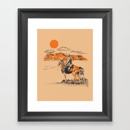 Old Western Cowboy Framed Art Print