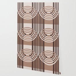 Chocolate + Cocoa Arches Composition Wallpaper