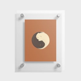 Hidden cat 9 autumn yin yang Floating Acrylic Print