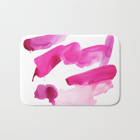 Pink Abstract I Bath Mat