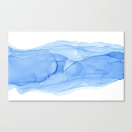 Blue abstract splash Canvas Print