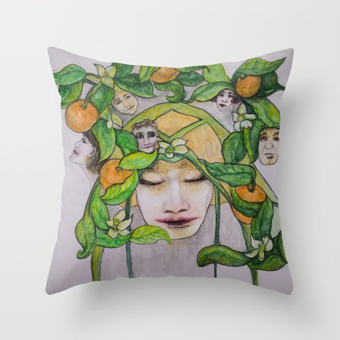 In the Citrus Family Throw Pillow