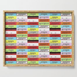 Anesthesia Labels Serving Tray