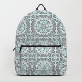 Light Blue Tile Backpack | Teal, Graphicdesign, Pattern, Digital, Lightblue, Venetian, Tile 