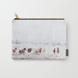 Winter Horses Carry-All Pouch