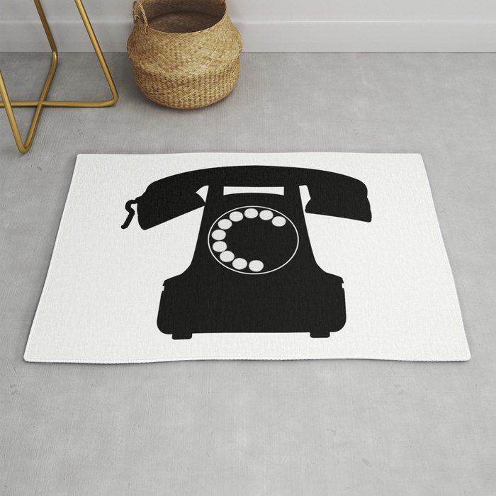 Traditional Telephone Icon Rug