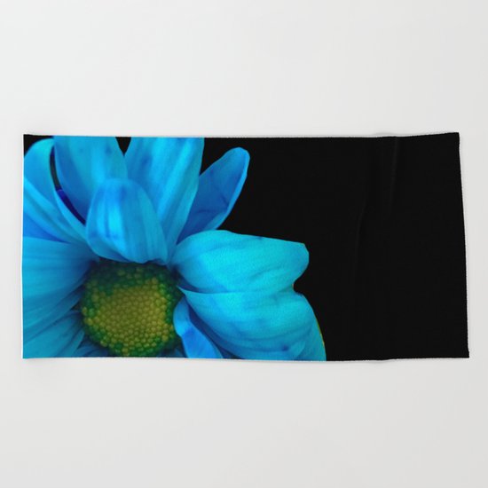 Blue Petals Beach Towel