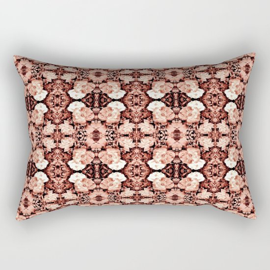 Old Rose Roses Seamless Pattern Rectangular Pillow