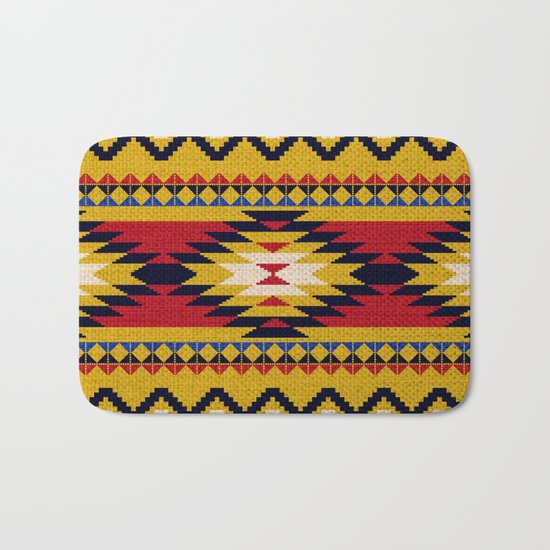 Aztec pattern Bath Mat