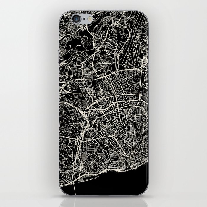 Lisbon, Portugal - Black and White Aesthetic iPhone Skin