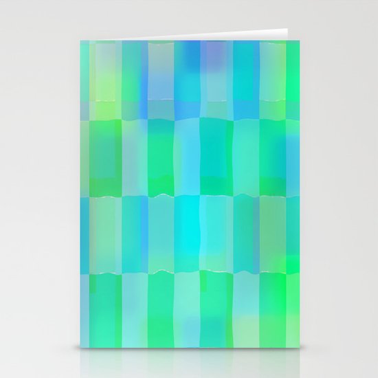 Aqua Pattern Stationery Cards