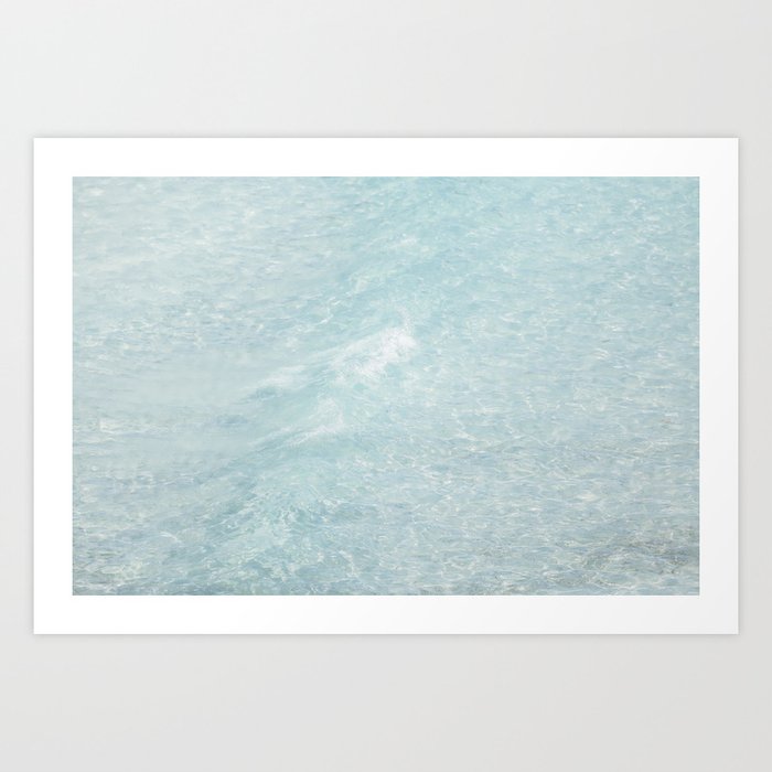 Clear blue water Art Print