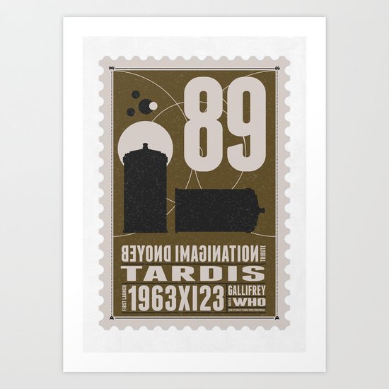 Bonus: Beyond imagination: TARDIS postage stamp Art Print