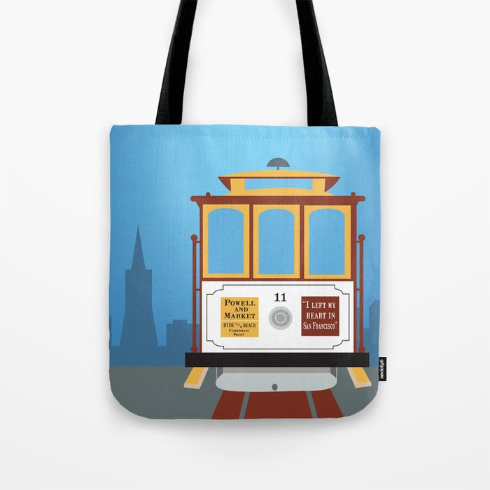 San Francisco, California - Skyline Illustration by Loose Petals Tote Bag