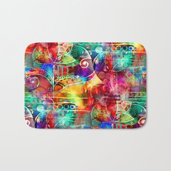 Flowers In My Soul Bath Mat