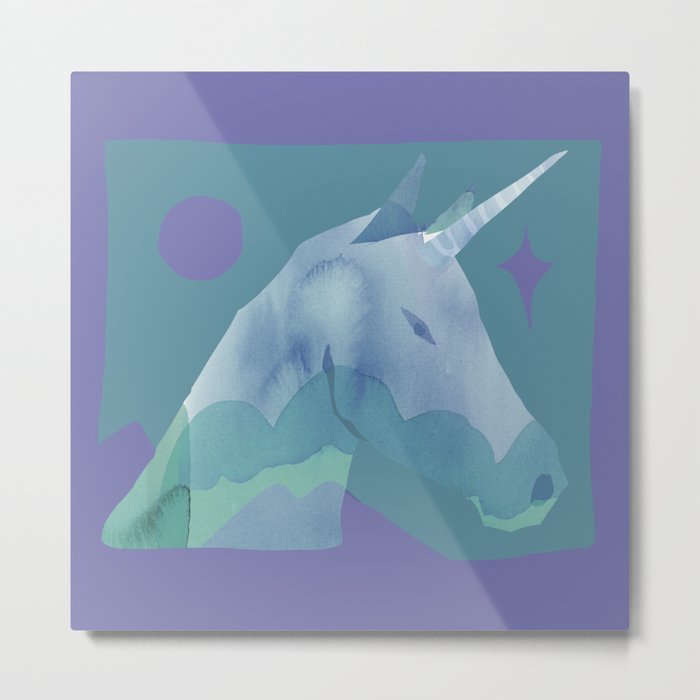 Abstraction_YOU_ARE_MAGICAL_UNICORN_UNIQUE_POP_ART_0117A Metal Print
