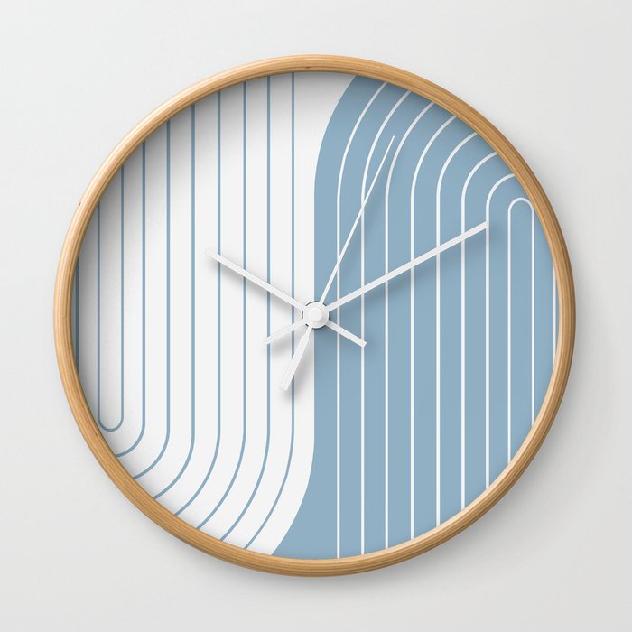 Two Tone Line Curvature LXXVIII Wall Clock