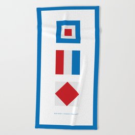 WTF • Whiskey Tango Foxtrot • Boat Flags • Nautical Beach Towel | Humorous, Graphicdesign, Boatlovers, Digital, Pop Art, Flag, Towel, Boat, Boatflag, Typography 