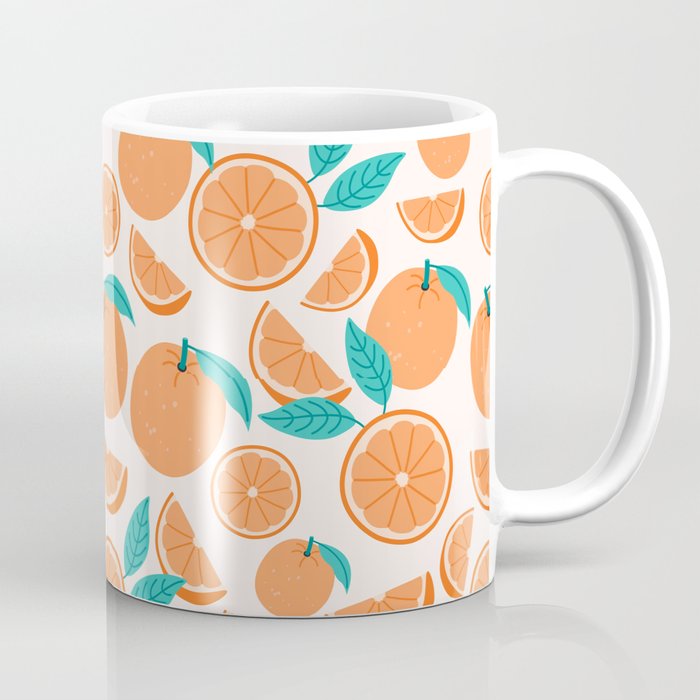 Orange Fruit Pattern Coffee Mug