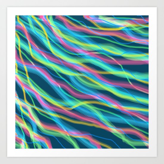 80s Ripple Art Print
