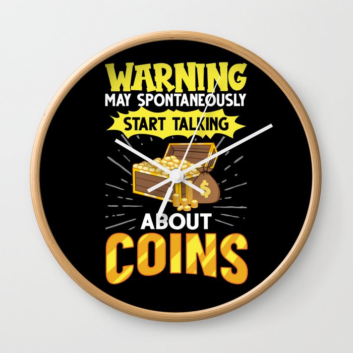 Coin Collecting Numismatist Beginner Pennies Money Wall Clock