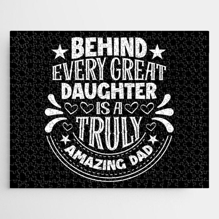 Father's Day Typography Quote Vintage Jigsaw Puzzle
