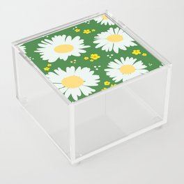 Spring Daisies 001 on Green Acrylic Box